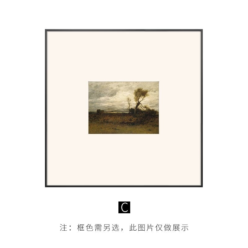 现代简约装饰画卡纸摆件北欧风高级感个性小众建筑风景挂画卧室画