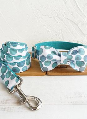 muttco宠物牵引绳狗圈领结饰品泰迪金毛脖套蝴蝶结udc款外贸-053