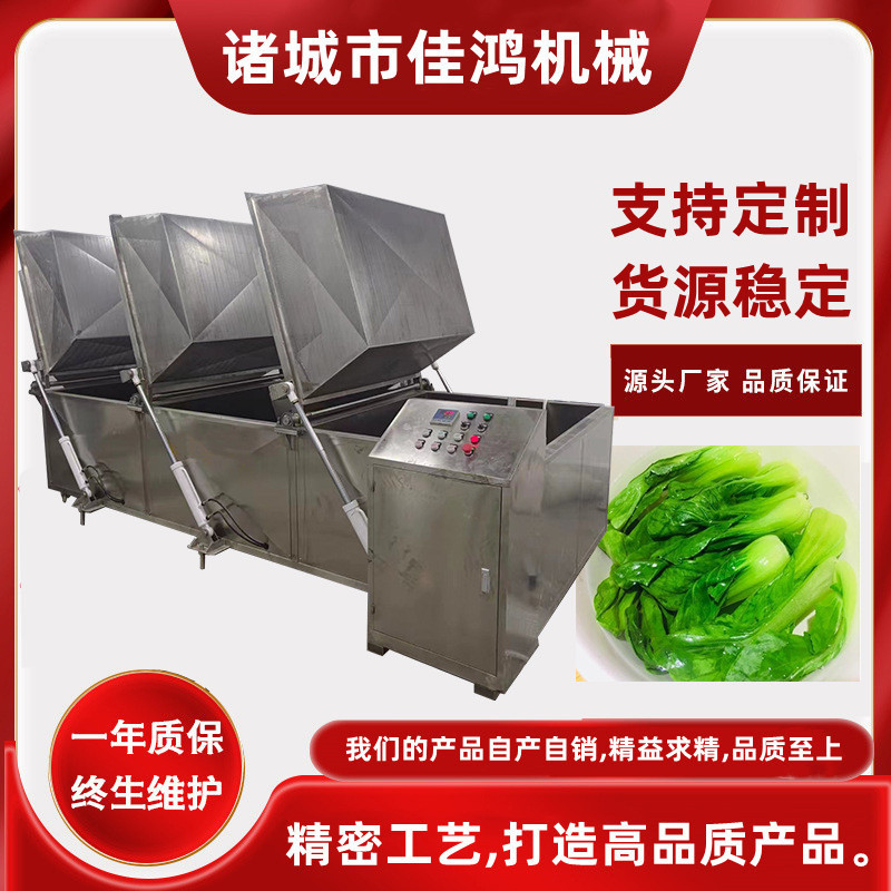 自动翻筐出料漂烫锅 全自动蔬菜预煮焯水锅 熟食卤煮夹层锅佳鸿