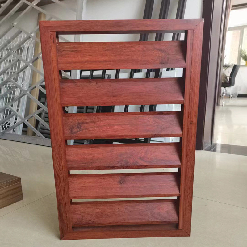 批发固定隔音铝合金防雨百叶窗排风铝制通风百叶空调外机罩配件