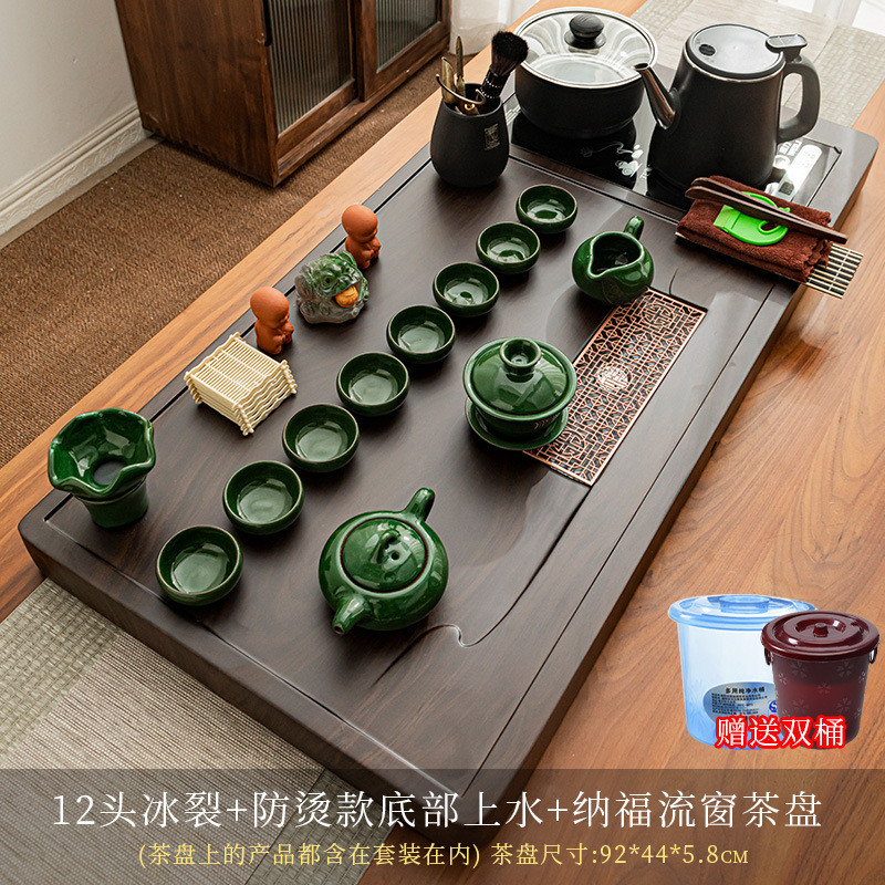 大茶盘整套功夫茶具套装家用客厅茶台办公室泡茶壶底部上水全自动