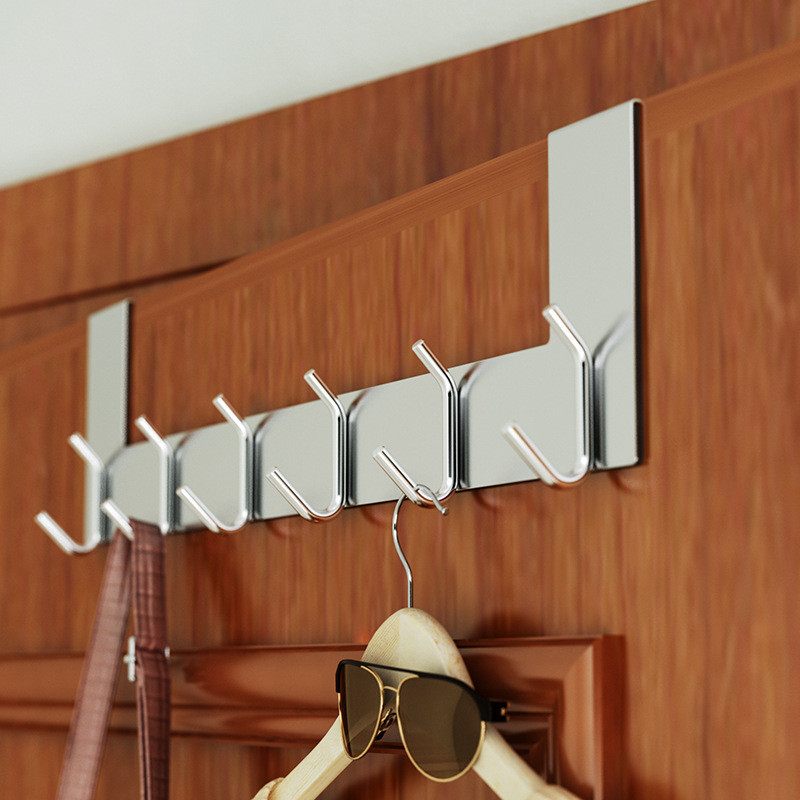 免打孔门后挂钩批发衣服挂衣钩式卧室门背浴室挂衣架收纳样板专用