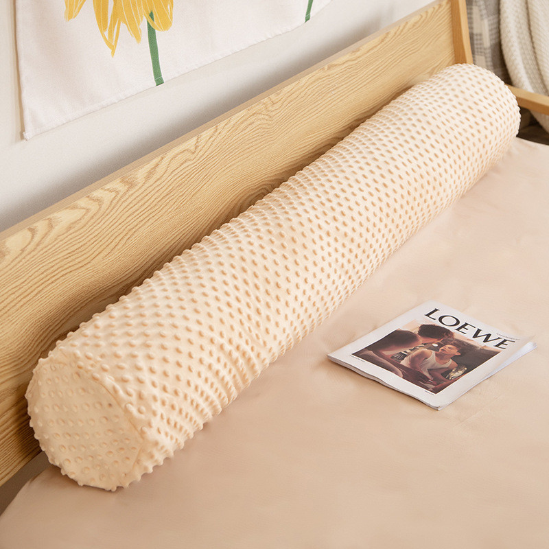 qjao批发豆豆绒可拆洗圆柱长条抱枕床靠枕睡觉夹腿床边缝隙档枕垫