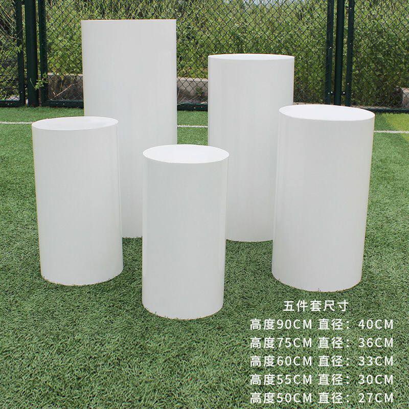 婚庆道具新款铁艺圆柱甜品桌圆筒甜品台签到区生日派对摆件展示