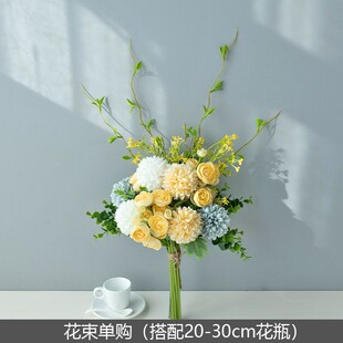 北欧现代简约小清新ins森系花艺枝假绢仿真春束客厅装饰摆件花瓶