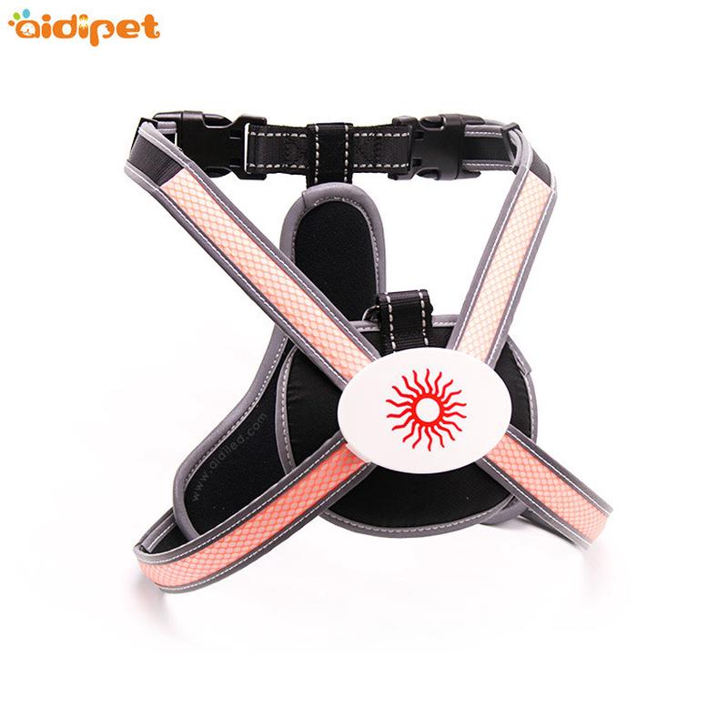 led狗狗胸背带伸缩牵引绳宠物牵引发光宠物胸背狗圈宠物用品
