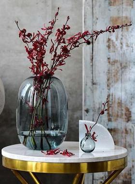 北欧简约插花摆件花瓶家居用品新款大号插花酒店摆件玻璃花瓶批发