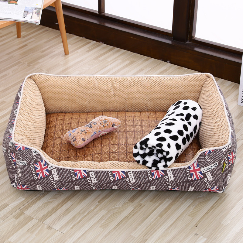 厂家新款狗窝冬季保暖可拆洗宠物用品金毛小型大型犬狗床垫子泰迪