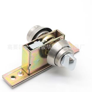 304不锈钢圆舌地弹簧锁推拉门锁门框有单双开门带拧手插芯锁