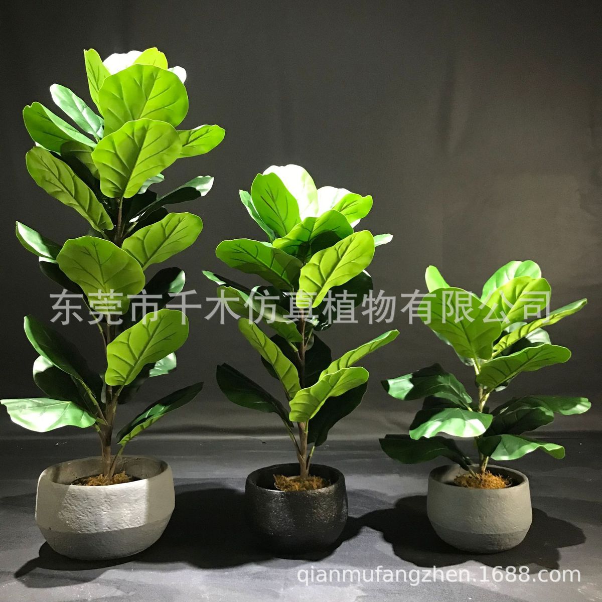 新款仿真绿植琴叶榕盆栽居家花卉树大盆栽植物套装摆件现货