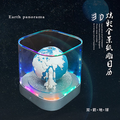 2025创意台历3d立体便签手撕解压商务纪念品全景圣诞文创便签纸雕