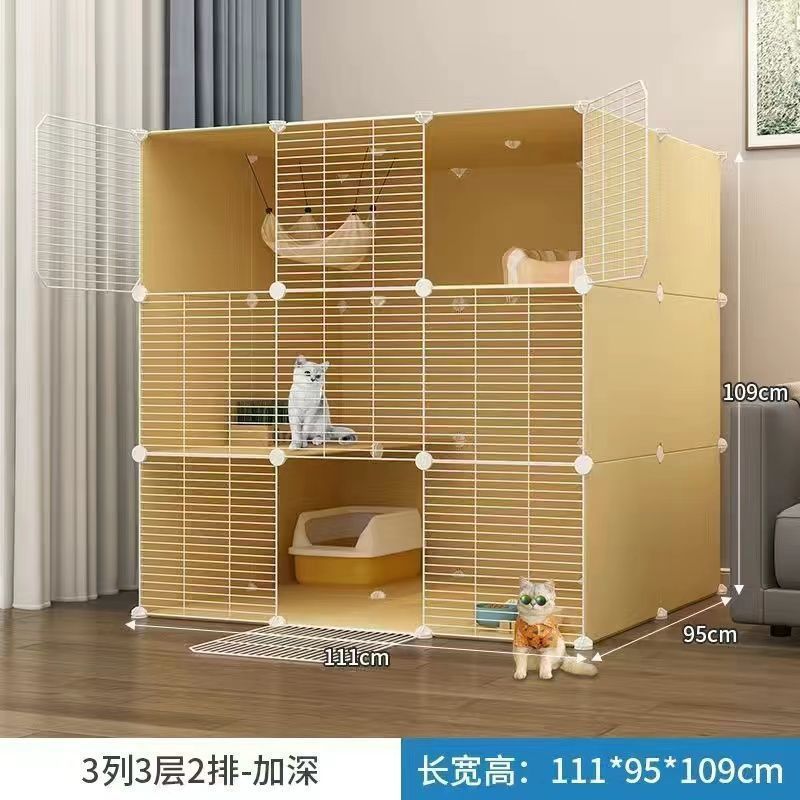 猫笼子猫屋三层特卖家用室内幼猫别墅宠物猫窝两层超大型猫咪猫舍