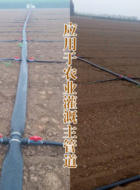 供应加厚无孔软带浇水器黑色水管软带主pe浇地软管农用输水带2寸