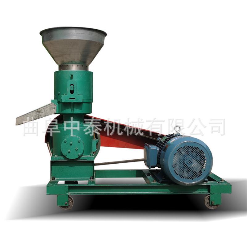 玉米粒苜蓿草粉碎压制机260型均匀出料制粒机养殖场平模造粒设备