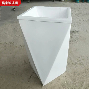 种植式护栏玻璃钢花盆天桥高架桥玻璃纤维花箱长方形马鞍槽箱制品