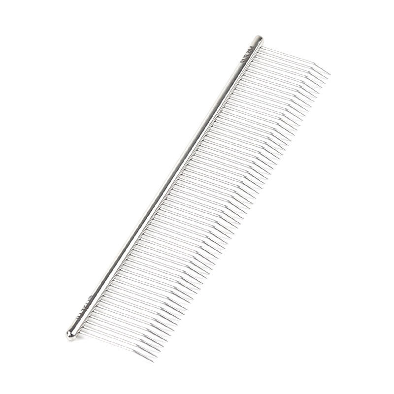 哈特丽宠物猫咪美容浮毛刷梳子狗美容用品猫弯针19cm挑毛梳子排梳