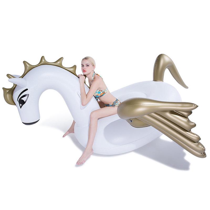 pvc天马气浮充排水上游泳浮床充气浮排坐骑厂家直供