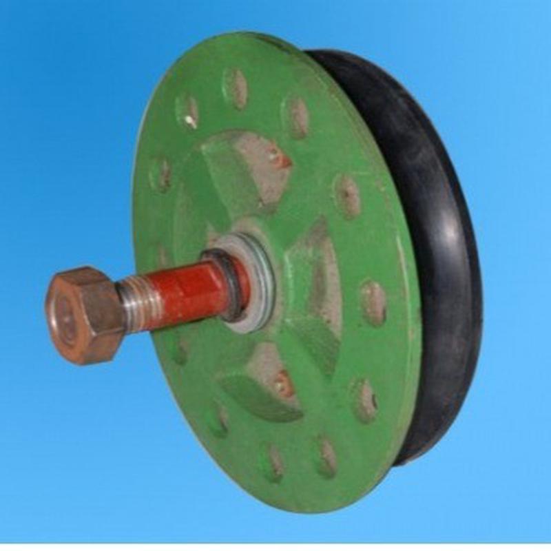 热销煤矿架空人车成人托压绳轮配件猴车单双装置猴车托绳轮聚氨酯