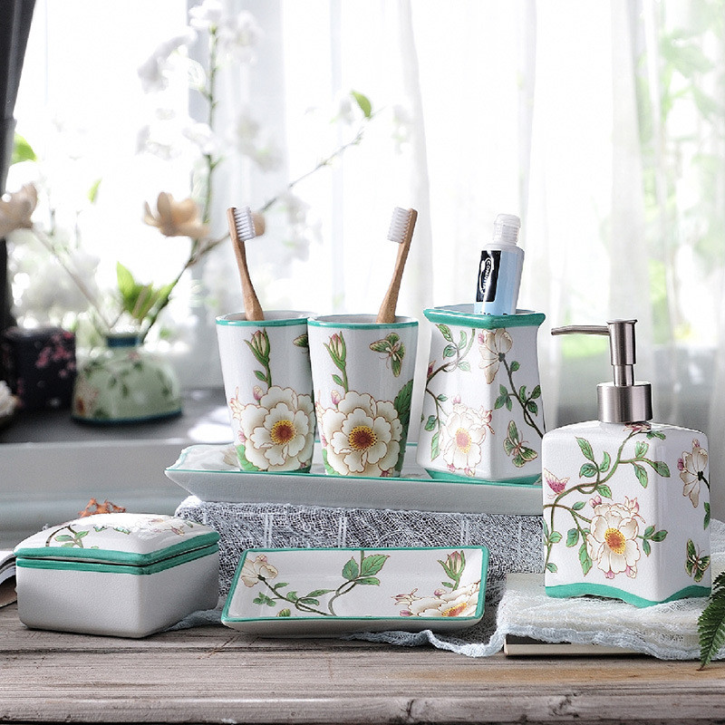 卫生间创意牙刷置物架漱口杯情侣牙杯轻奢套装牙具风浴室台面收纳