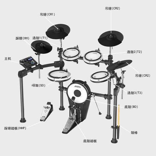 热销aroma阿诺玛电子鼓25原声升级款电子鼓架子鼓二代鼓tdx-25Ⅱ