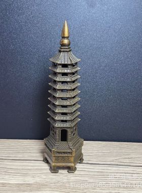 黄铜文昌塔办公十三层纯铜文昌塔摆件书房九层宝塔装饰厂家批发