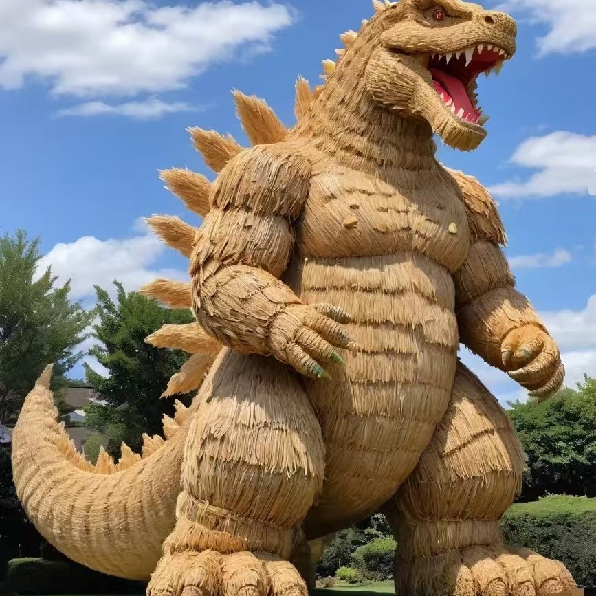 农耕文化稻草工艺品草雕粮仓丰收南瓜场景布置道具果蔬节雕塑摆件