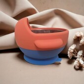 养老老年老人用品硅胶辅助碗防洒碗二碗合一辅食碗注水保温碗圆形