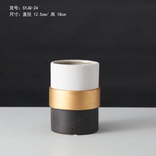 北欧创意陶瓷花瓶电视柜餐桌花器简约插花工艺品摆件饰品摆设