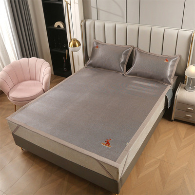 床上用品冰凉席三件套夏季1.5米180cm加厚空调藤凉席