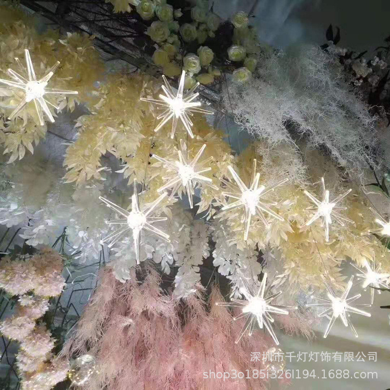 新款婚庆吊灯10水滴吊灯海胆道具婚礼堂布置道具婚庆路引灯吊顶灯