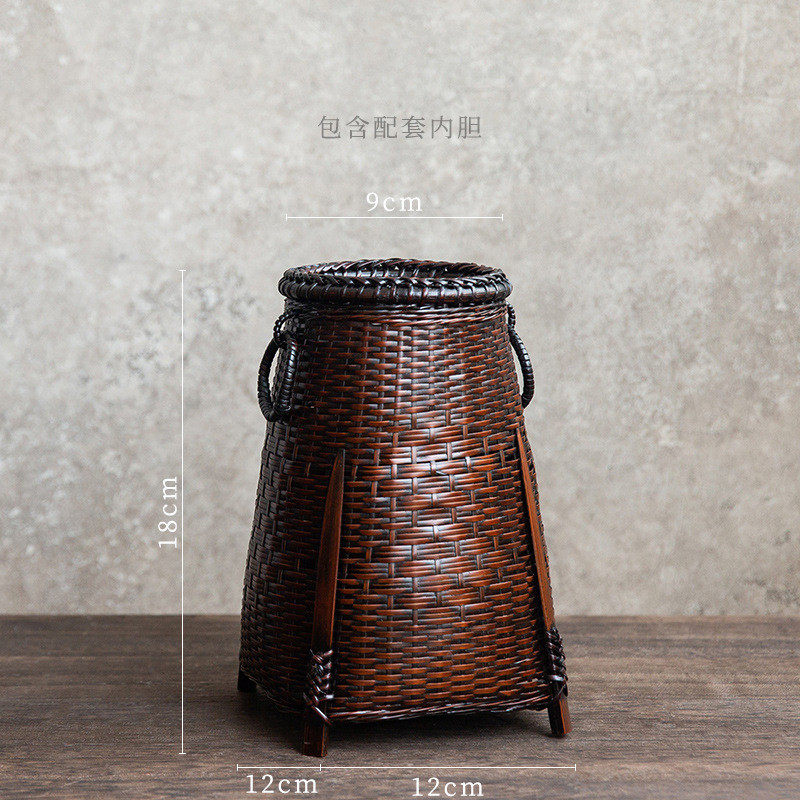 手工编织小花篮摆件篮子竹编花瓶花器禅意中式日式插花器皿花艺篮,鲜花速递/花卉仿真/绿植园艺,花盆,淘宝优惠券,粉丝福利购,淘宝优惠卷