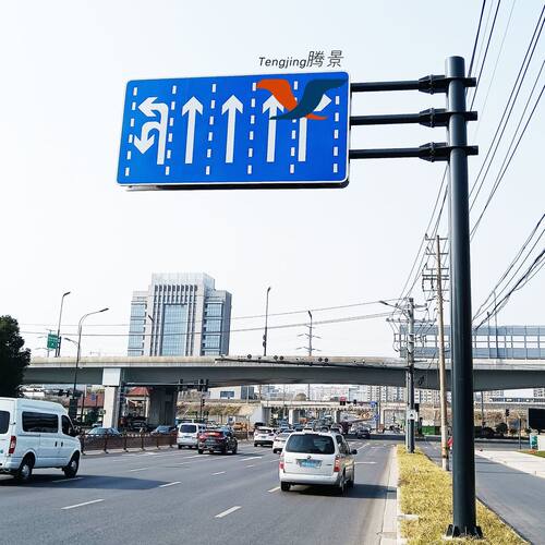 热销道路交通单悬臂标志牌杆指示路牌标志杆高速热镀锌杆标识牌