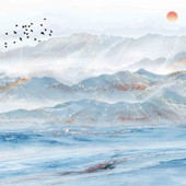 新中式 饰沙发背景墙防水防潮护墙板 现代简约电视扣板客厅装