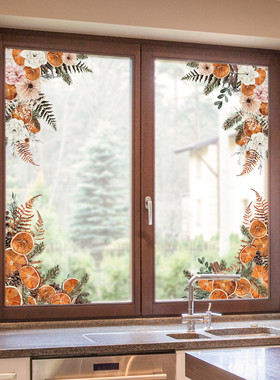 funlife秋季玻璃贴膜窗贴双面高透款浴室移门装饰静电免胶se472