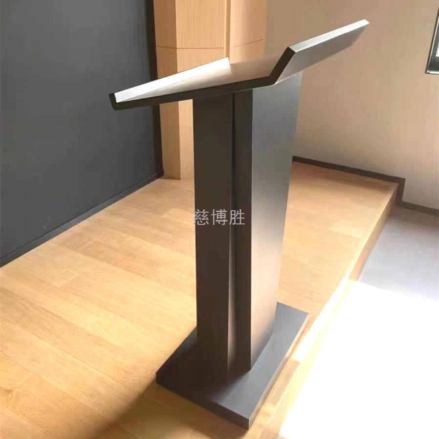 Z秶2演讲桌台发言台金属不锈钢导购台迎宾台接待台简约教会讲台咨