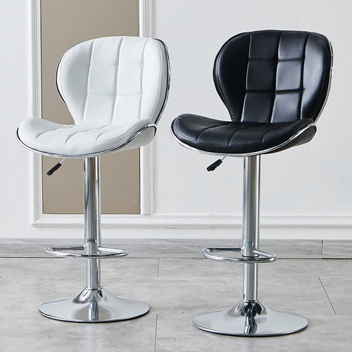 厂家批发barstool轻奢酒吧椅高度可调节高靠背前台椅台椅高脚凳