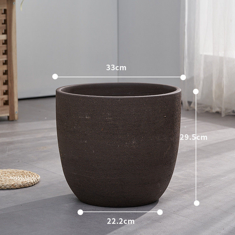 大号紫砂透气户外绿植盆栽花盆庭院园林客厅大口径粗陶罐