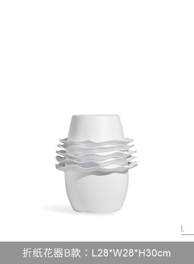 中古风简约软装餐厅柜样板间别墅干花瓶花器家居客厅茶几饰品摆件