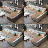 沙发客厅现代简约贵妃沙发直排七字型北欧乳胶冬夏两用沙发小户型