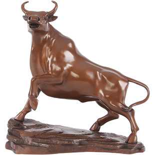 紫铜牛摆件工艺品客厅办公室家居装饰品开业礼品