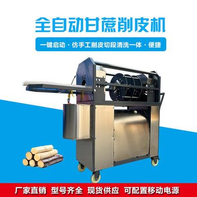 商用摆摊电动仿手工小新型全自动甘蔗削皮机厂家切段一体机