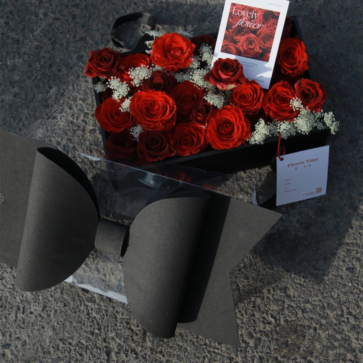 圣诞节手提新年伴手礼盒鲜花水果盒礼品包装花盒透明网红礼新款