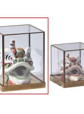 热销新中式狮子头舞狮头假山工艺品样板房玄关摆设酒店树脂软爆品