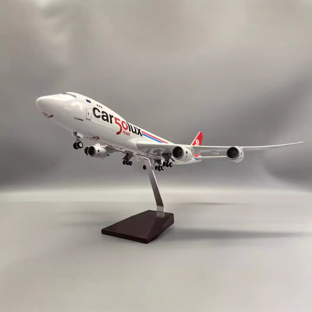 热销b747-8f卢森堡工厂飞机模型带轮起落架模型飞机源头货运收藏