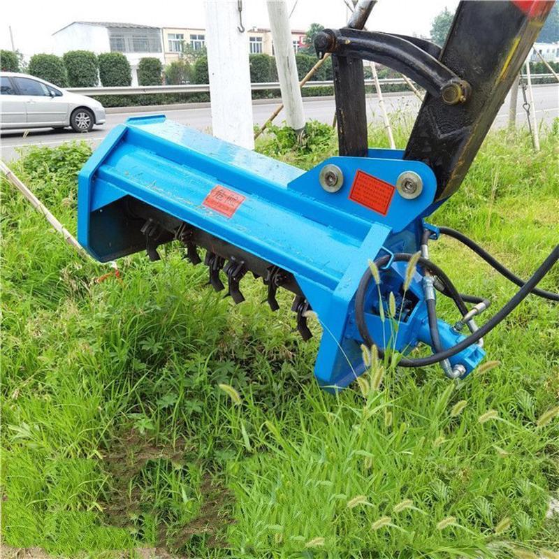 热销挖机碎草机田园开荒液压粉边坡机粉碎挖掘机改装绿化带草碎割
