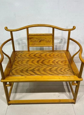 金丝楠木楠桢小叶禅椅打坐椅新中式实木太师椅休闲靠背椅家用红木