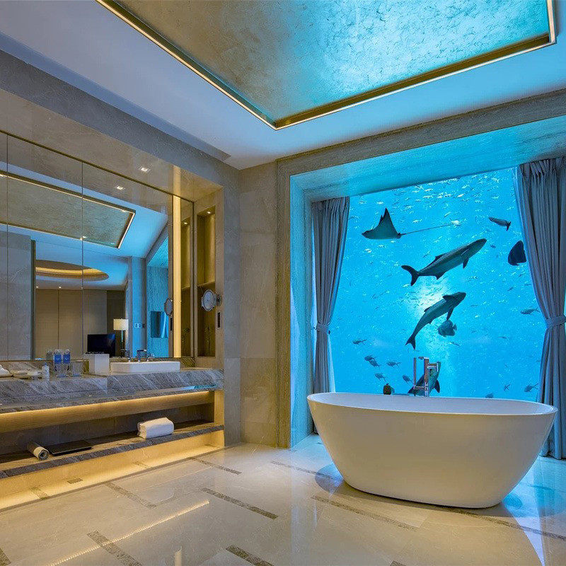 厂家专业制作水族馆鱼缸有机玻璃观赏水族箱亚克力圆柱形大鱼缸