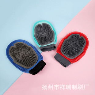 热销宠物按摩手套撸猫手套手套去浮毛橡胶猫狗洗澡清洁手套宠物用