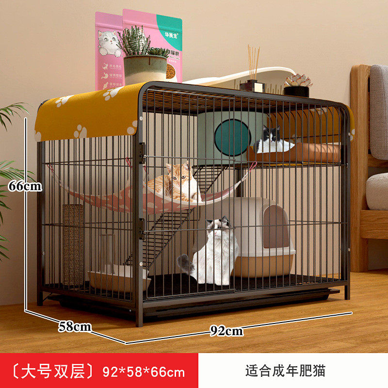 猫笼子家用不占地室内两层猫别墅猫咪猫窝带厕所一体小型猫舍包邮