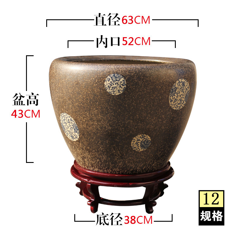 水仙陶瓷金鱼缸乌龟缸荷盆睡莲碗莲花盆大号瓷盆景德镇水培瓷缸